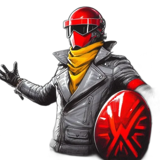 jacket, mask, weapon, concept art transparent PNG cut-out