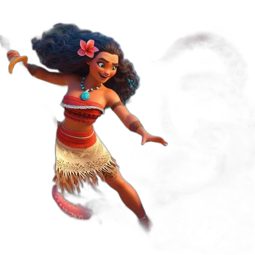 staff, hair, concept art, 3d render transparent PNG cut-out