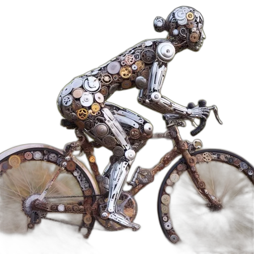 robot, concept art, 3d render, photorealistic transparent PNG cut-out