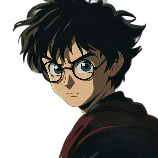 face, staff, jacket, weapon transparent PNG cut-out