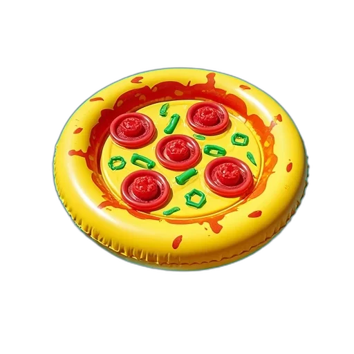 food, 3d render, yellow, inflatable transparent PNG cut-out
