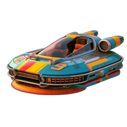 car, weapon, concept art, 3d render transparent PNG cut-out