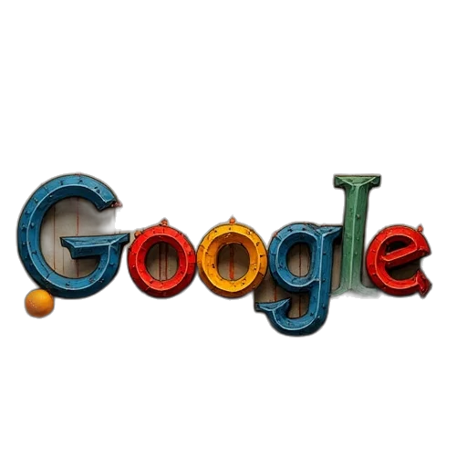 3d render, google, keyword, reads transparent PNG cut-out