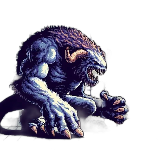 creature, dragon, animal, pixel art transparent PNG cut-out