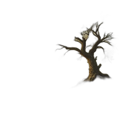 tree, hair, staff, creature transparent PNG cut-out