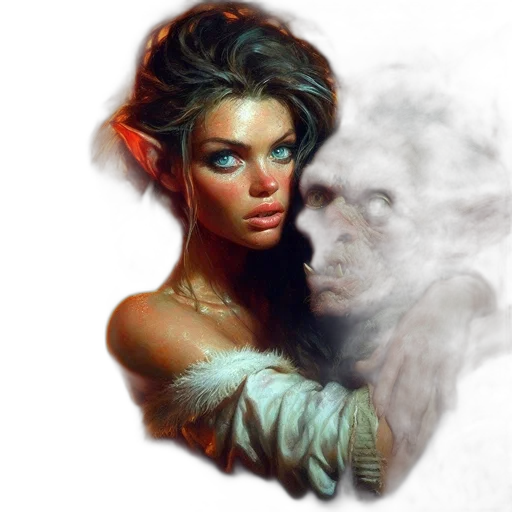 face, creature, mask, fantasy art transparent PNG cut-out