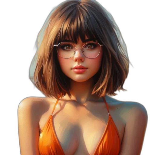 face, dress, hair, jewelry transparent PNG cut-out