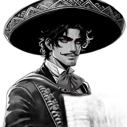 hat, staff, fantasy art, comic book art transparent PNG cut-out