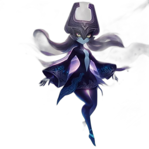 mask, dragon, dress, staff transparent PNG cut-out