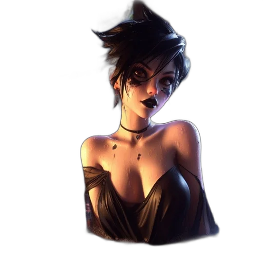 dress, staff, jewelry, face transparent PNG cut-out