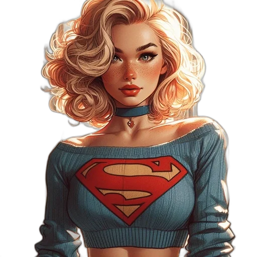 face, comic book art, fantasy art, cartoon transparent PNG cut-out