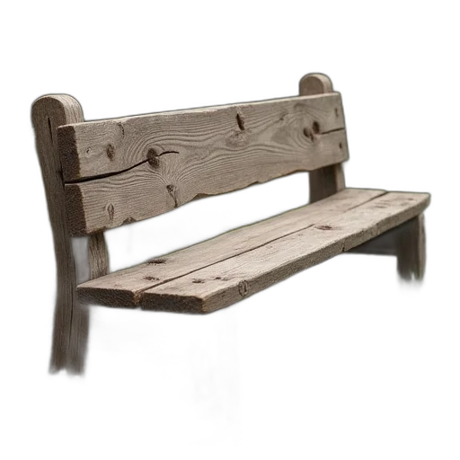 furniture, 3d render, wooden, bench transparent PNG cut-out