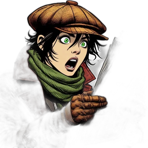 hat, staff, face, weapon transparent PNG cut-out