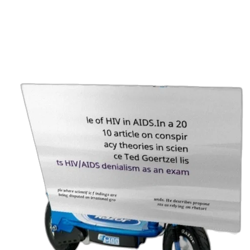 3d render, scooter, sign, reads transparent PNG cut-out