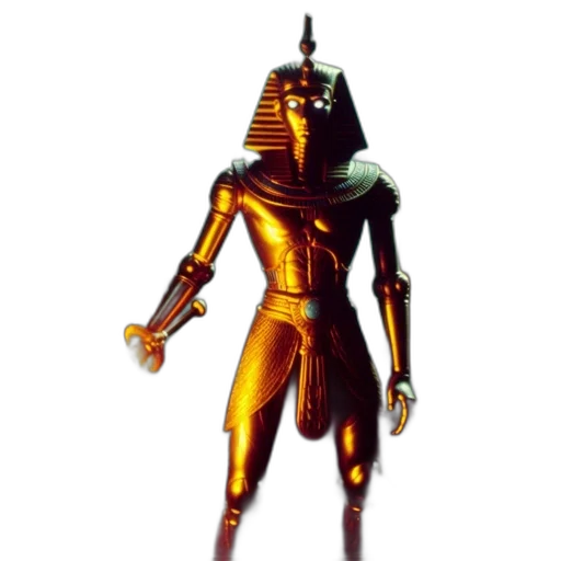 robot, staff, mask, creature transparent PNG cut-out