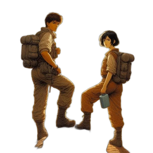 jacket, weapon, concept art, pixel art transparent PNG cut-out