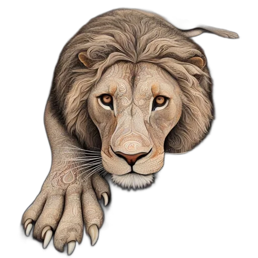animal, crown, hair, staff transparent PNG cut-out