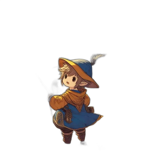 staff, hat, weapon, pixel art transparent PNG cut-out