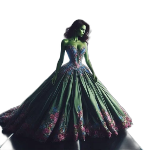 dress, 3d render, concept art, fantasy art transparent PNG cut-out