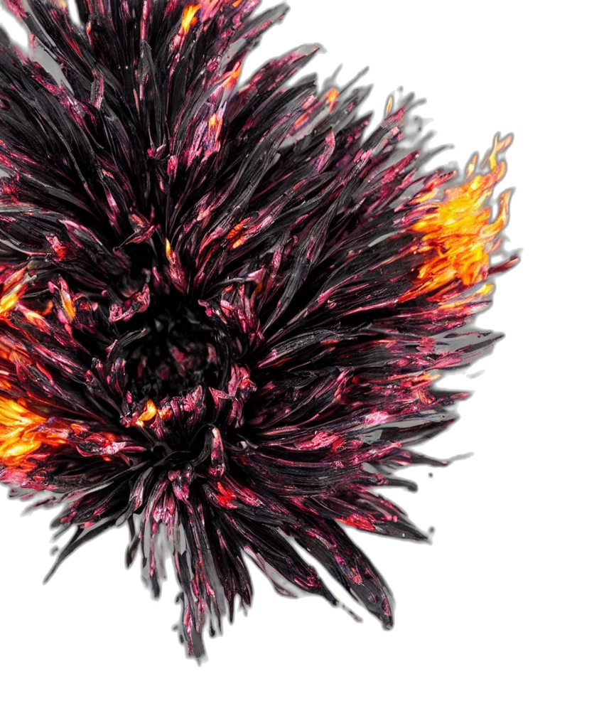 hair, flower, dragon, weapon transparent PNG cut-out