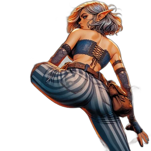 concept art, comic book art, cyberpunk, fantasy art transparent PNG cut-out