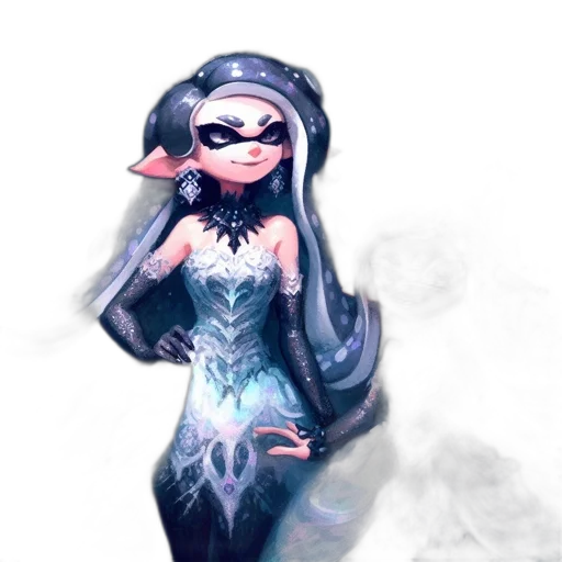 dress, mask, weapon, creature transparent PNG cut-out