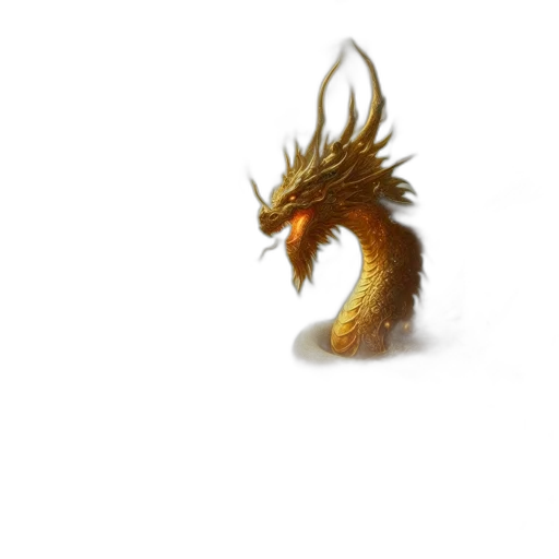 dragon, creature, staff, animal transparent PNG cut-out