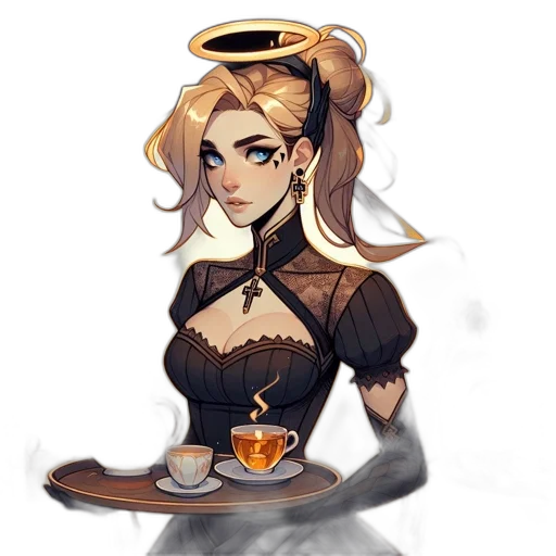 staff, dress, crown, pixel art transparent PNG cut-out