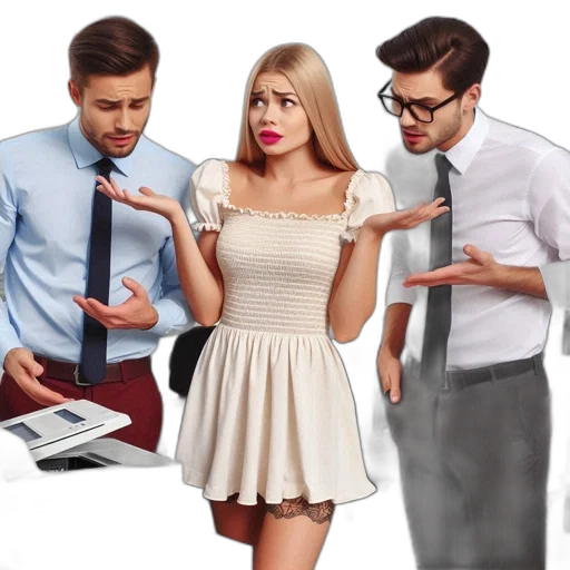dress, group, people, office transparent PNG cut-out