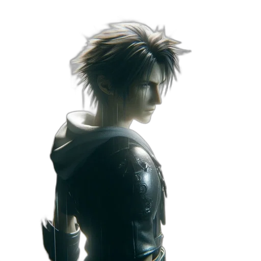jacket, sword, hair, weapon transparent PNG cut-out