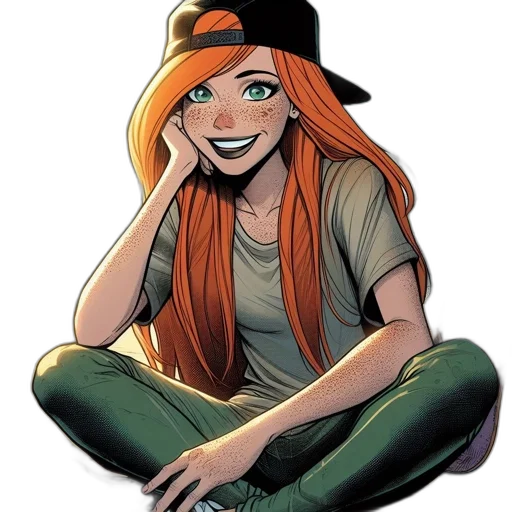hat, cartoon, comic book art, anime transparent PNG cut-out