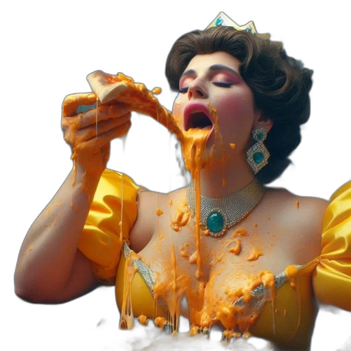food, concept art, golden, woman transparent PNG cut-out