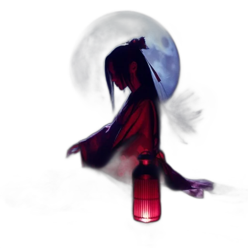 mask, dress, staff, creature transparent PNG cut-out