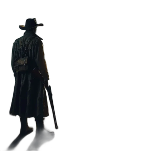 hat, staff, weapon, jacket transparent PNG cut-out