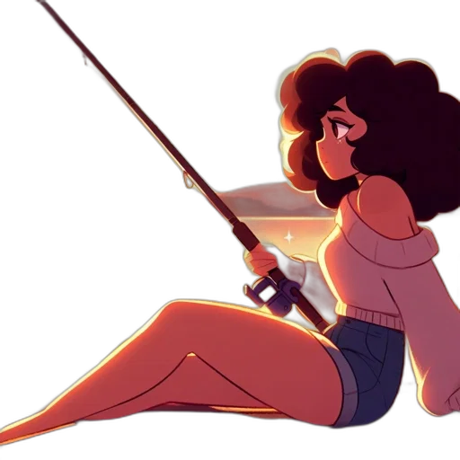 sword, staff, weapon, hair transparent PNG cut-out