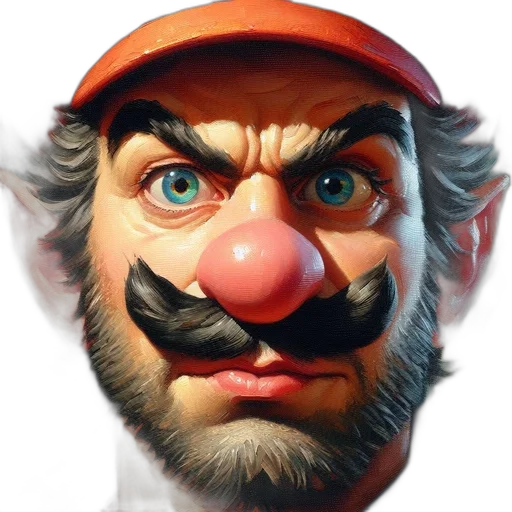 face, mask, hat, staff transparent PNG cut-out