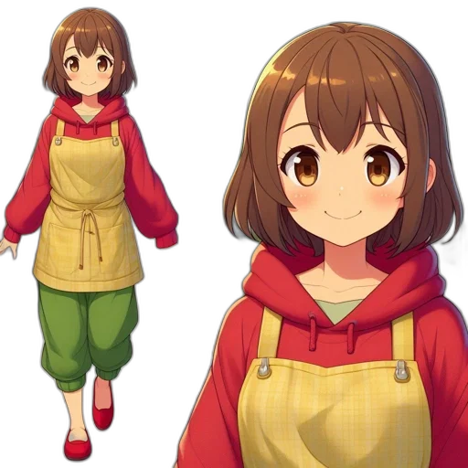dress, jacket, face, creature transparent PNG cut-out