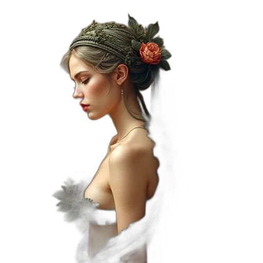 crown, dress, jewelry, flower transparent PNG cut-out