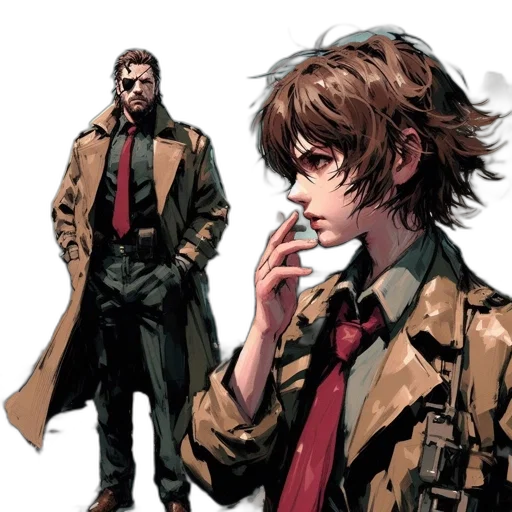 jacket, comic book art, concept art, cyberpunk transparent PNG cut-out