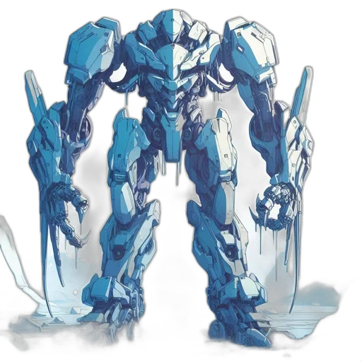 robot, weapon, concept art, 3d render transparent PNG cut-out