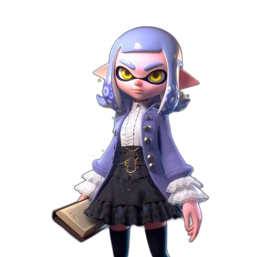 jacket, staff, dress, weapon transparent PNG cut-out
