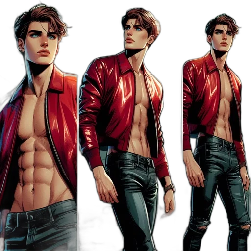 jacket, comic book art, concept art, photorealistic transparent PNG cut-out