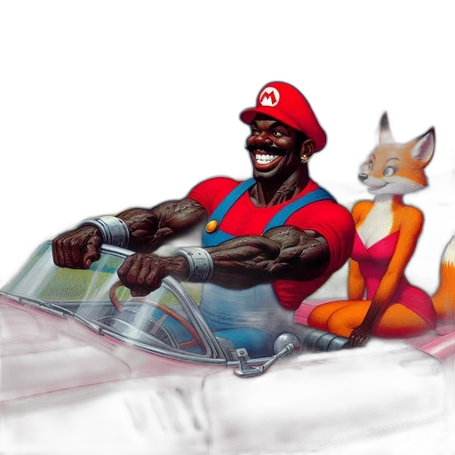 car, concept art, fantasy art, comic book art transparent PNG cut-out