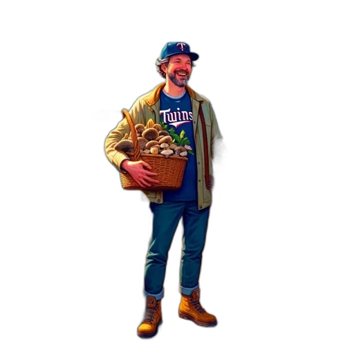 jacket, staff, hat, robot transparent PNG cut-out