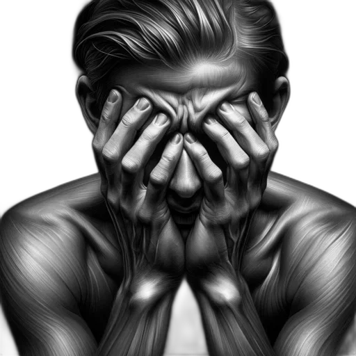 face, mask, hair, photorealistic transparent PNG cut-out