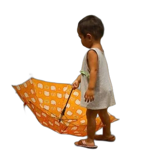 umbrella, child, white, dress transparent PNG cut-out