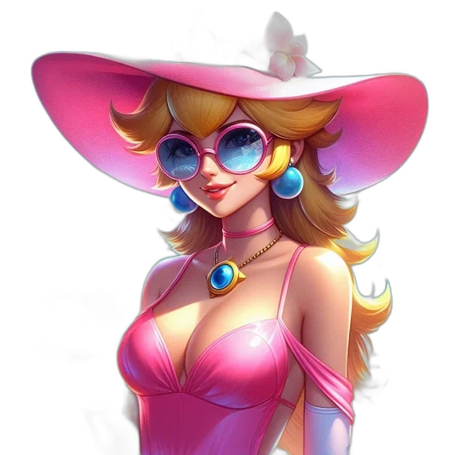 dress, hat, staff, crown transparent PNG cut-out
