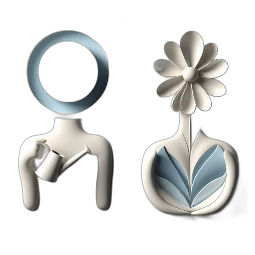 jewelry, flower, furniture, 3d render transparent PNG cut-out