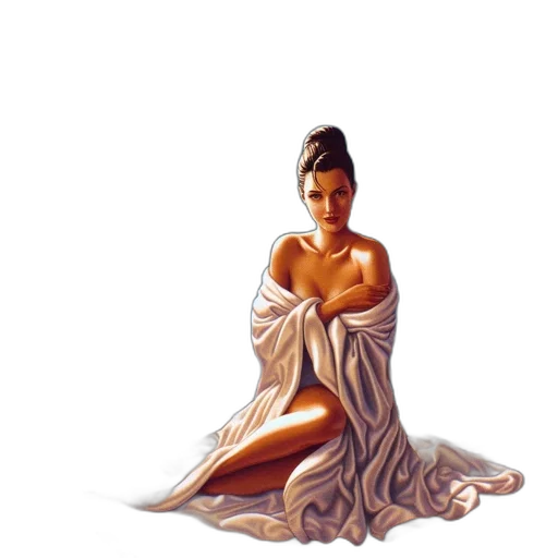 dress, jewelry, crown, oil painting transparent PNG cut-out