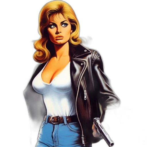 jacket, weapon, comic book art, concept art transparent PNG cut-out